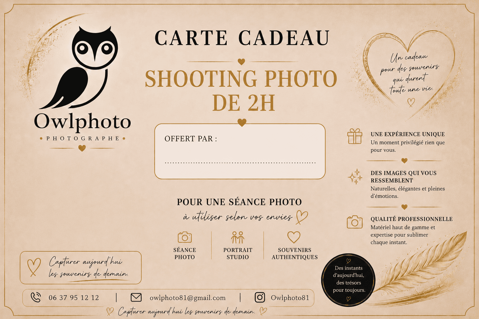 Aperçu de la carte cadeau Owlphoto